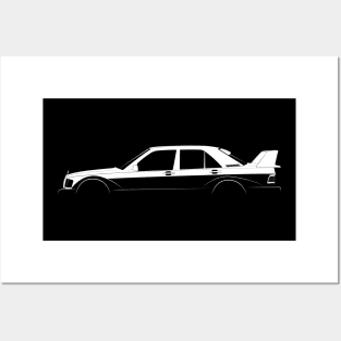 Mercedes-Benz 190 E 2.5-16 Evolution Silhouette Posters and Art